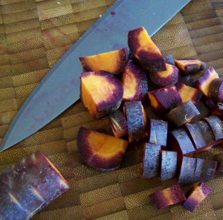 Daucus carota 'Purple Dragon' (C.O) - Cenoura Roxa Gourmet, Cenoura Bicolor, Cenoura colorida