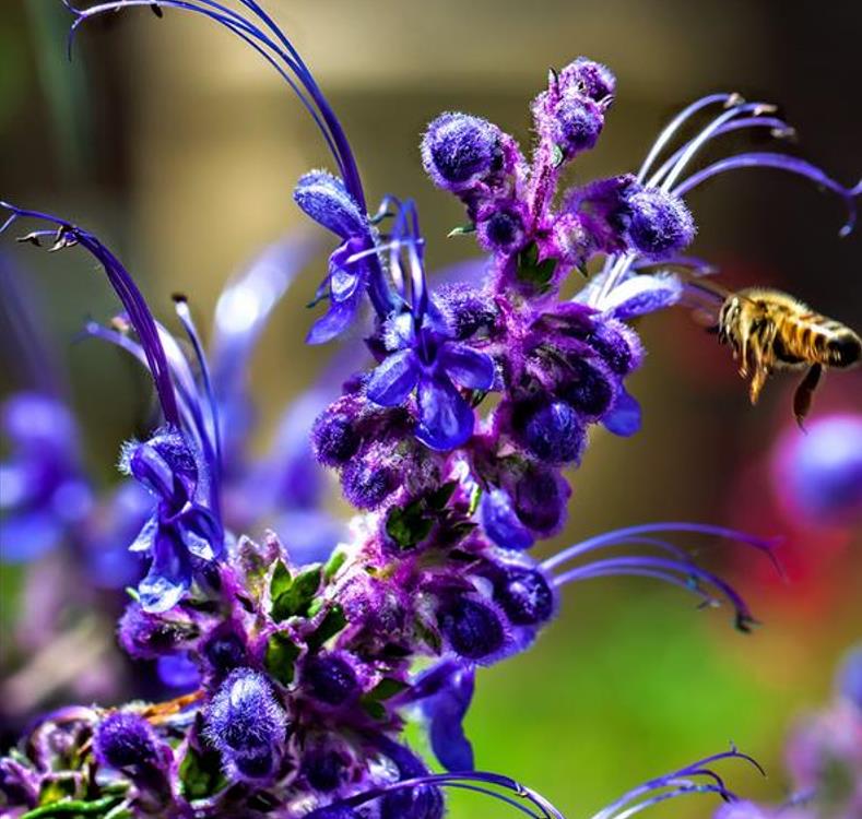 Trichostema lanatum - Alecrim da Califórnia, Alecrim Selvagem Americano, Woolly Blue-Curls